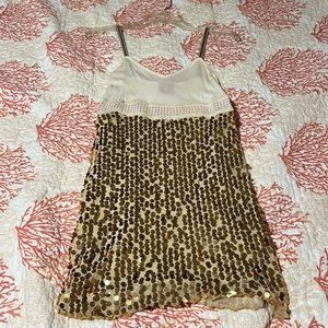 Free People Gold Sequin Dress